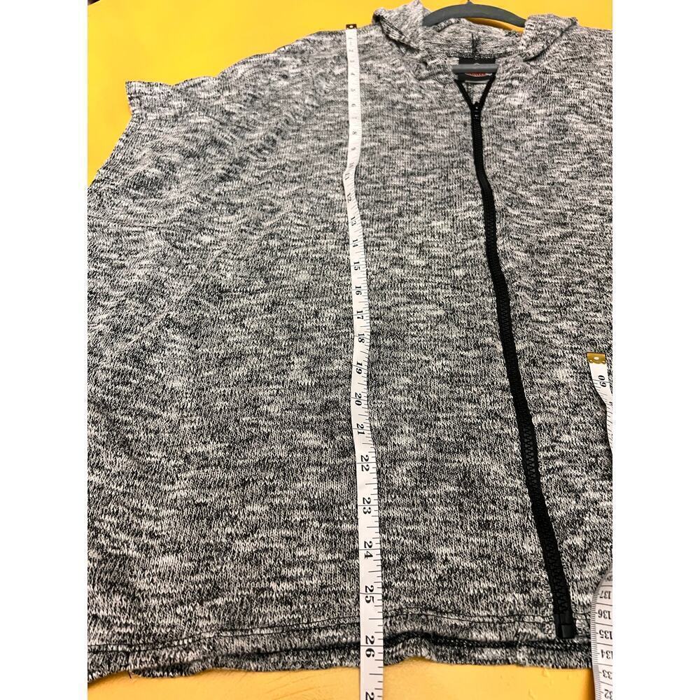 Harley Davidson Full Zip Sweater Hooded Side Slit Knit Light Gray Womens Medium - Picture 5 of 5